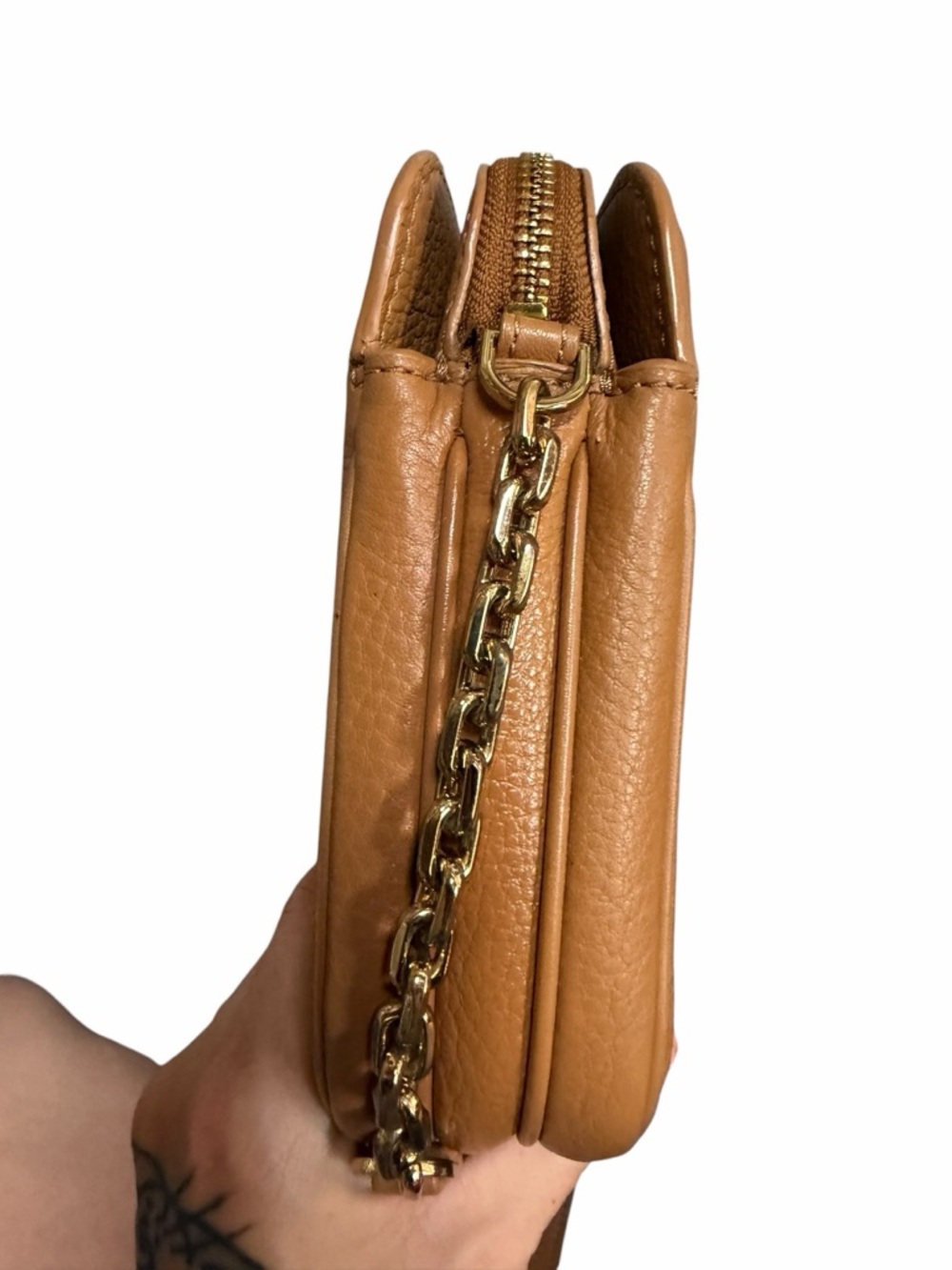 Tory Burch Ivy Crossbody Bag Brown Pebbled Leather - Picture 6 of 12